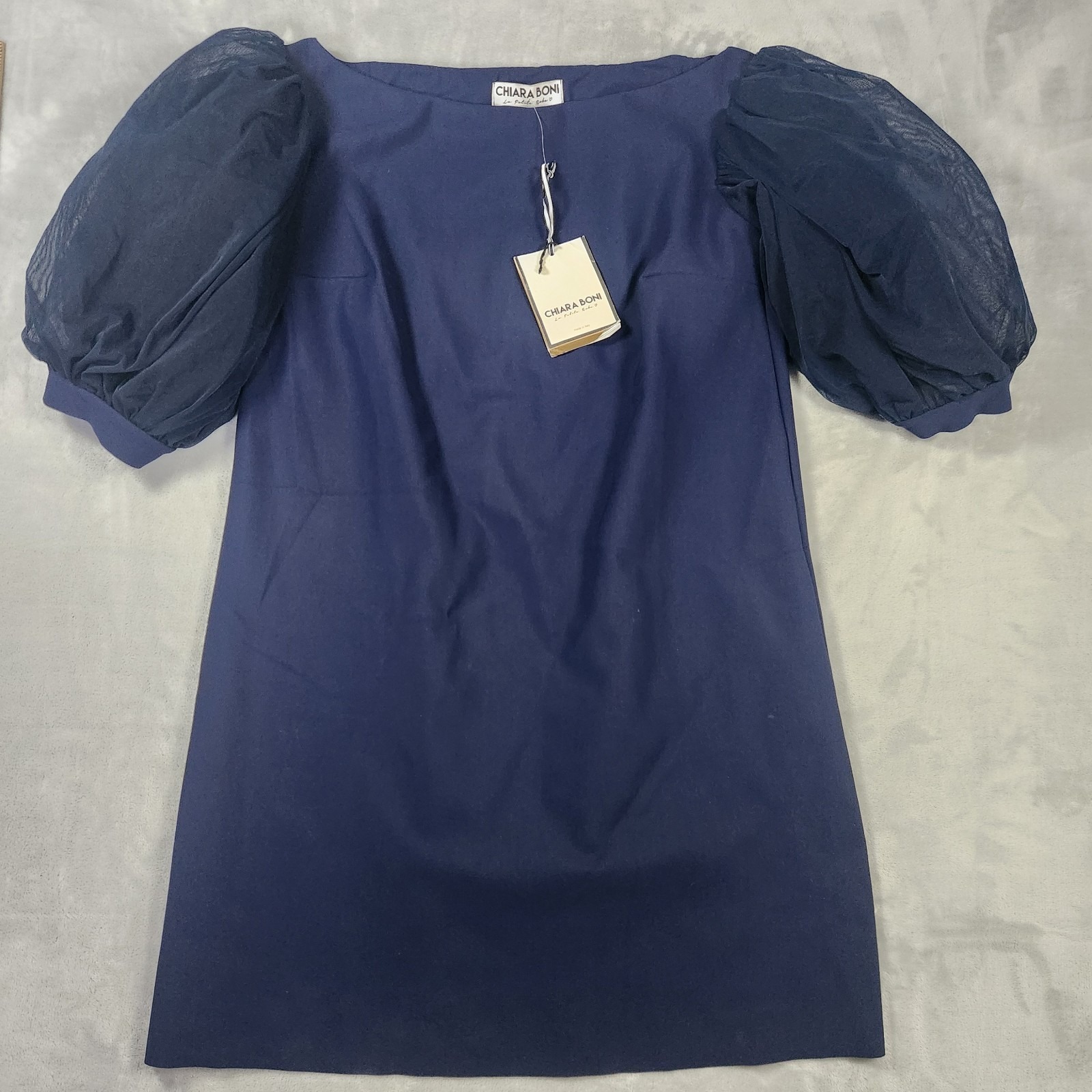 Nwt Chiara Boni La Petite Robe Skai Illusion Boat Neck Shift Dress Size Us 8